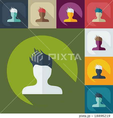 Flat modern design with shadow Man silhouette 18896219