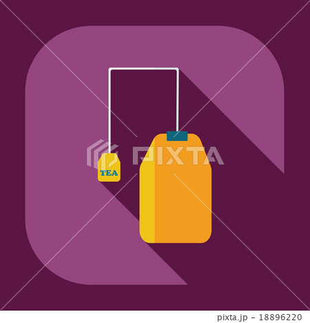 Flat modern design with shadow icons tea bag 18896220
