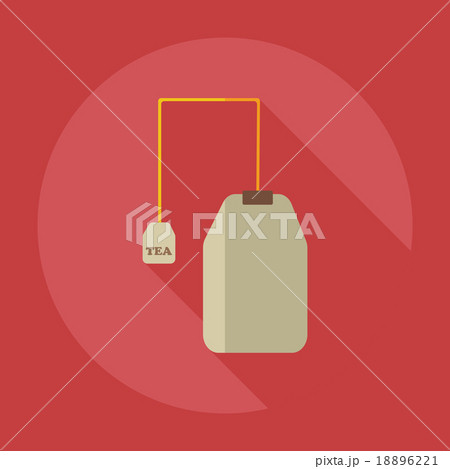 Flat modern design with shadow icons tea bag 18896221
