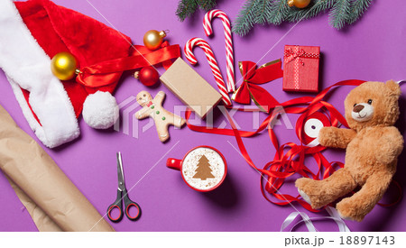 Christmas gifts and cup of coffee Christmas gifts and cup of coffee 18897143