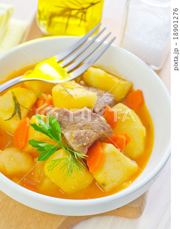 potato with sauce and meat potato with sauce and meat 18901276