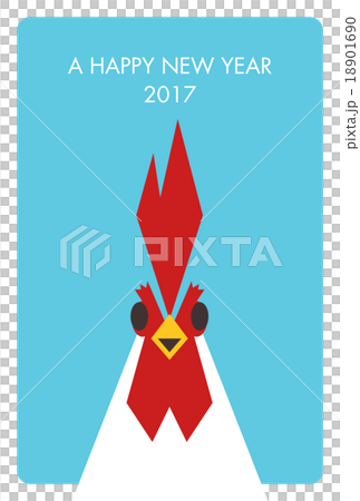 Postcard "New Year's card" in 2017 (Rooster Year) 18901690