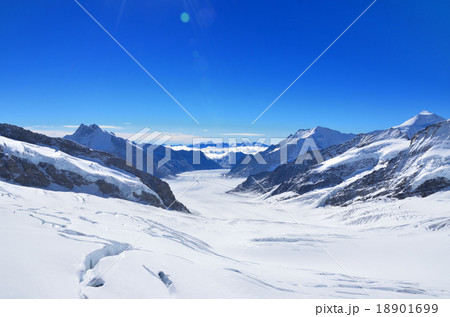 スイス ユングフラウヨッホから見たアレッチ氷河 スイス ユングフラウヨッホから見たアレッチ氷河 18901699