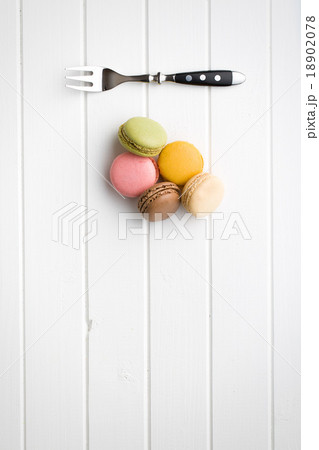sweet french macarons on kitchen table sweet french macarons on kitchen table 18902078