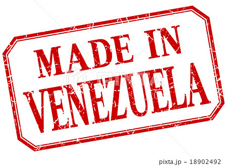 Venezuela - made in red vintage isolated label Venezuela - made in red vintage isolated label 18902492