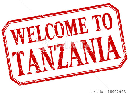 Tanzania - welcome red vintage isolated label Tanzania - welcome red vintage isolated label 18902968