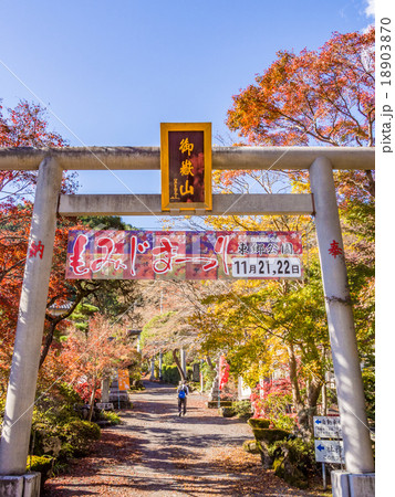 埼玉 秩父御嶽神社 大鳥居の写真素材