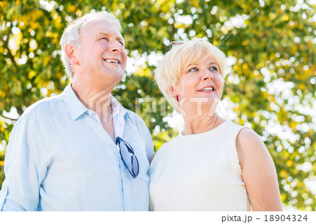 Senior couple, woman and man, having walk Senior couple, woman and man, having walk 18904324