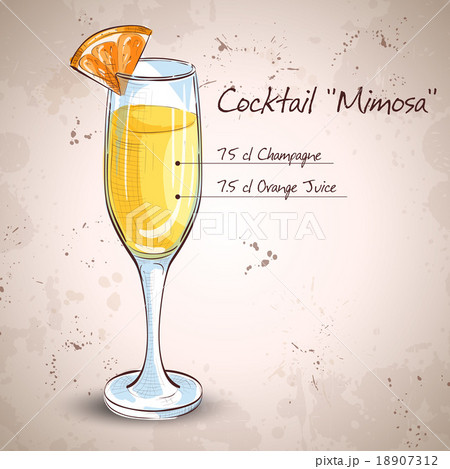 Cocktail alcohol Mimosa 18907312
