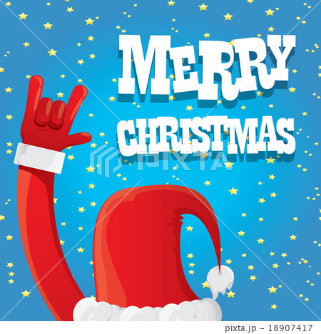 Santa Claus hand rock n roll vector illustration. 18907417