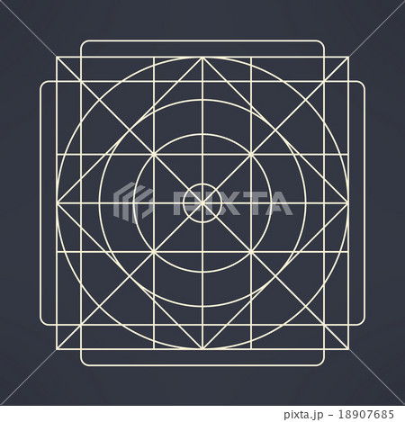 Vector geometrical background of circles and 18907685