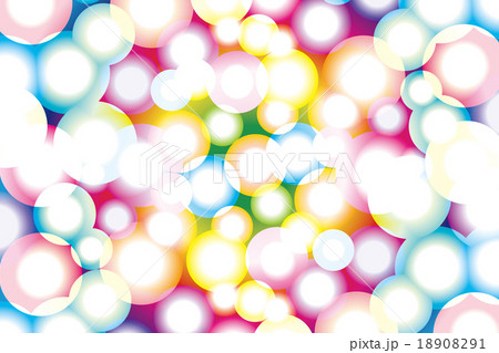 背景素材壁紙 虹彩 虹色 レインボーカラー 七色 カラフル 円 球 幻想的 夢 ファンタジー にじ のイラスト素材 1091