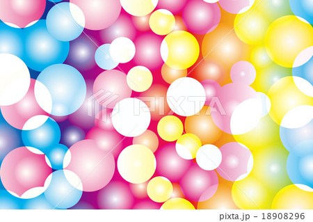 背景素材壁紙 虹彩 虹色 レインボーカラー 七色 カラフル 円 球 幻想的 夢 ファンタジー にじ のイラスト素材 1096