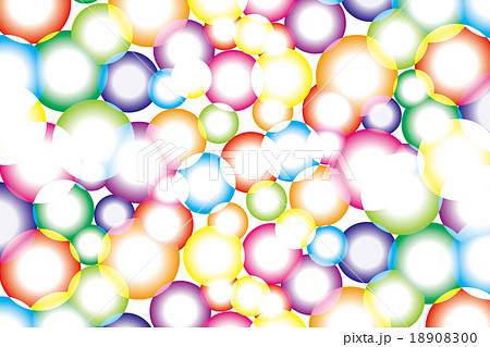 背景素材壁紙 虹彩 虹色 レインボーカラー 七色 カラフル 円 球 幻想的 夢 ファンタジー にじ のイラスト素材 1000