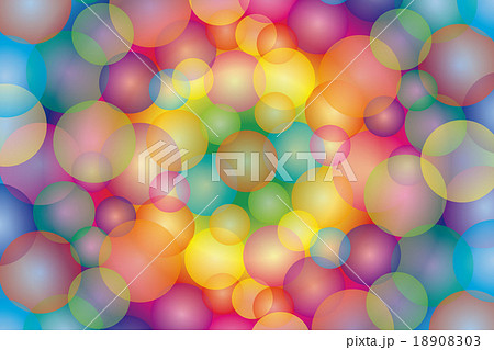 背景素材壁紙 虹彩 虹色 レインボーカラー 七色 カラフル 円 球 幻想的 夢 ファンタジー にじ のイラスト素材 1003