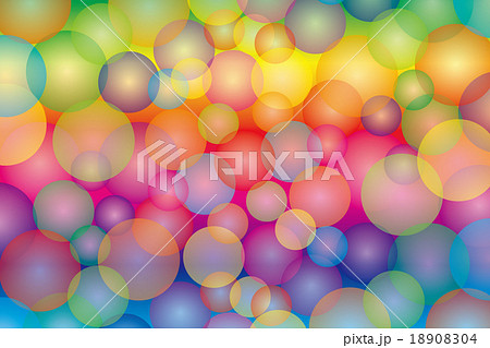 背景素材壁紙 虹彩 虹色 レインボーカラー 七色 カラフル 円 球 幻想的 夢 ファンタジー にじ のイラスト素材 18908304 Pixta