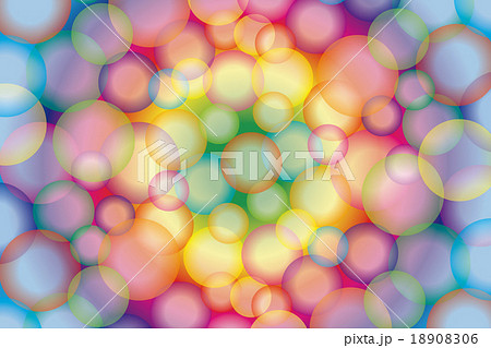 背景素材壁紙 虹彩 虹色 レインボーカラー 七色 カラフル 円 球 幻想的 夢 ファンタジー にじ のイラスト素材 1006