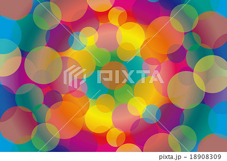 背景素材壁紙 虹彩 虹色 レインボーカラー 七色 カラフル 円 球 幻想的 夢 ファンタジー にじ のイラスト素材 1009