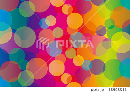 背景素材壁紙 虹彩 虹色 レインボーカラー 七色 カラフル 円 球 幻想的 夢 ファンタジー にじ のイラスト素材 18908311 Pixta