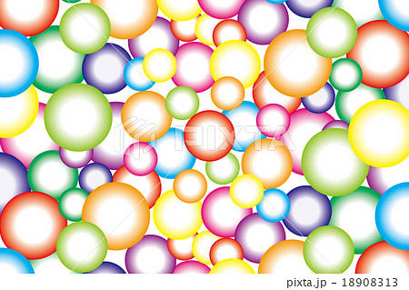 背景素材壁紙 虹彩 虹色 レインボーカラー 七色 カラフル 円 球 幻想的 夢 ファンタジー にじ のイラスト素材 1013