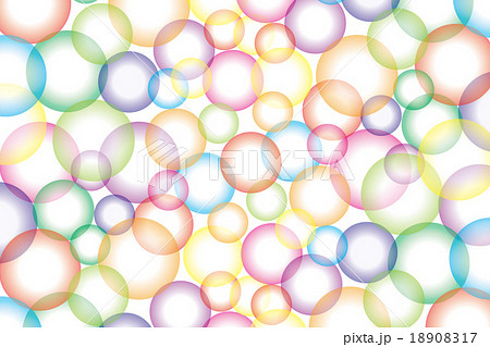 背景素材壁紙 虹彩 虹色 レインボーカラー 七色 カラフル 円 球 幻想的 夢 ファンタジー にじ のイラスト素材 1017