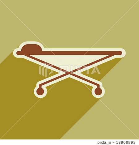 Icon of medical stretcher in flat style Icon of medical stretcher in flat style 18908995