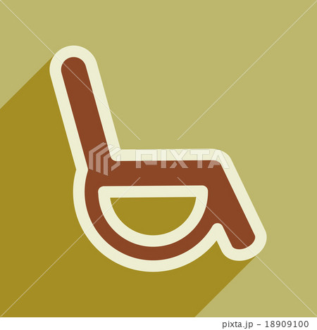 Icon of wheel chair in flat style Icon of wheel chair in flat style 18909100