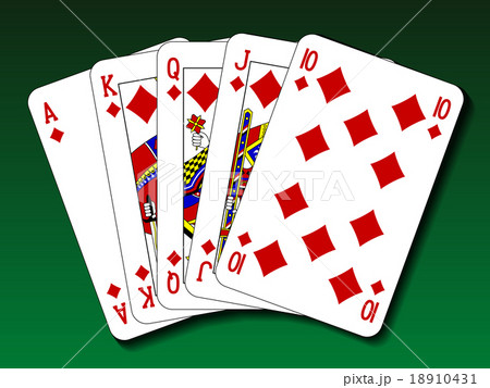 Poker hand - Royal flush diamond 18910431