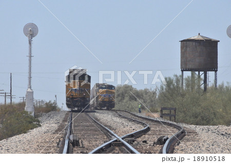 電気式ディーゼル機関車emd Sd70ace ユニオン パシフィック鉄道 Arizona Usa の写真素材