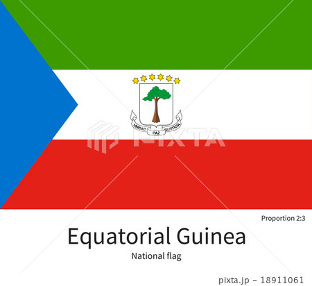 National flag of Equatorial Guinea with correct National flag of Equatorial Guinea with correct 18911061