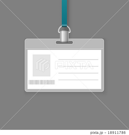Blank ID badge vector template Blank ID badge vector template 18911786