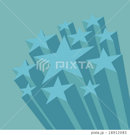 3D stars blue flat design with copy space. 3D stars blue flat design with copy space. 18912083