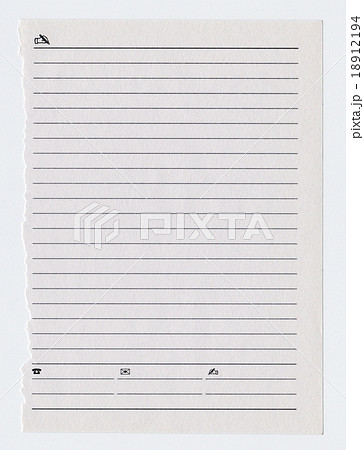Lined notebook sheet Lined notebook sheet 18912194