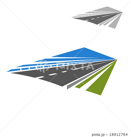Icon of highway disappearing beyond horizon Icon of highway disappearing beyond horizon 18912764
