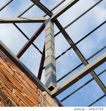 steel beams roof truss residential building 18915758