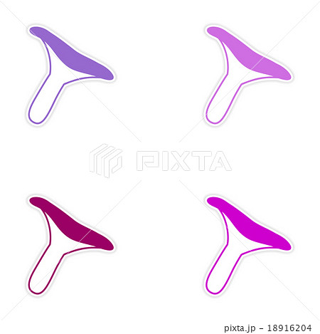 assembly realistic sticker design on paper 18916204