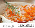 Homemade pizza on wooden table 18916381