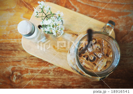Close up of iced coffee. Vintage style. 18916541