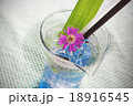 Blue hawaii italian soda decorated with flower 18916545