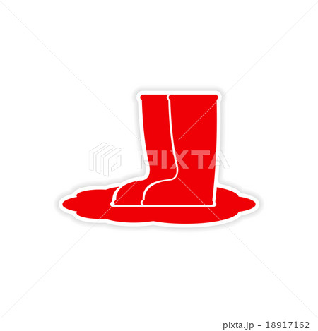 icon sticker realistic design on paper rubber 18917162