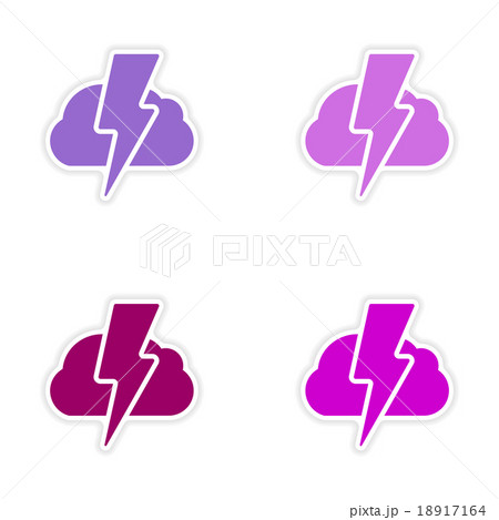 assembly realistic sticker design on paper 18917164