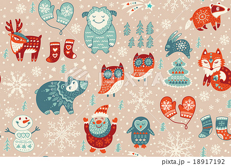 Christmas seamless pattern 18917192