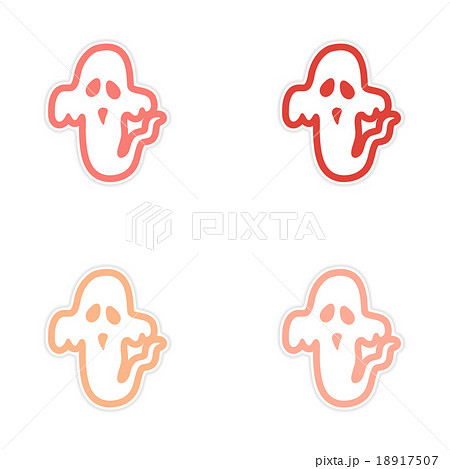 assembly sticker ghost color on a white background 18917507