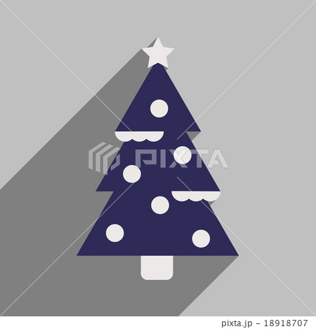 flat icon with long shadow Christmas tree flat icon with long shadow Christmas tree 18918707