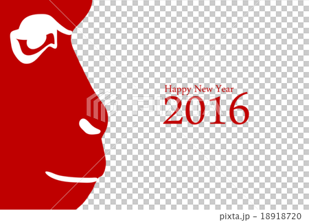 年賀2016 さる横顔 B 2 Happy New Year 年賀2016 さる横顔 B 2 Happy New Year 18918720