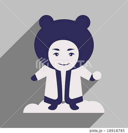 flat icon with long shadow child playing snow flat icon with long shadow child playing snow 18918785