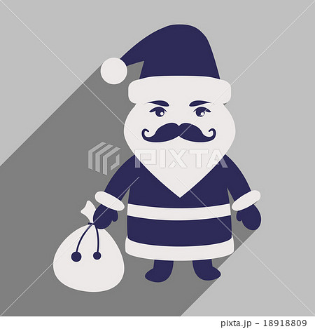 flat icon with long shadow Santa Claus 18918809