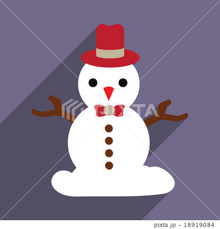 flat icon with long shadow christmas snowman flat icon with long shadow christmas snowman 18919084