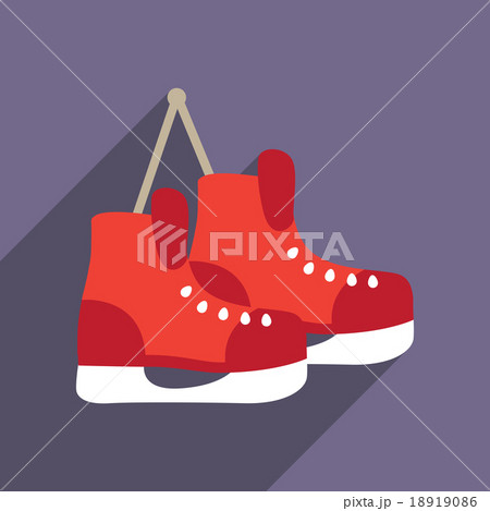 flat icon with long shadow pair of skates flat icon with long shadow pair of skates 18919086
