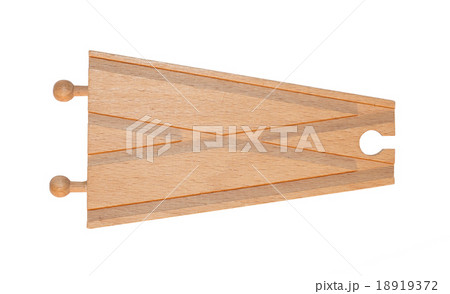 Childrens toy, wooden train track, junction Childrens toy, wooden train track, junction 18919372